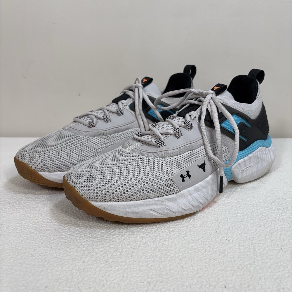 Under Armour Project Rock 5 Training Shoes Men's‎ 11 Gray Blue Bull Performance - Picture 4 of 14